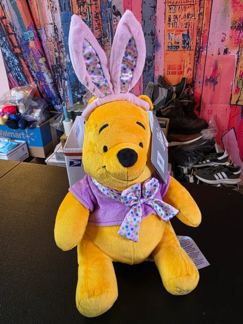 Disney Winnie the Pooh Easter Bunny w/ Ears 10'' H Stuffed Animal Toy Doll